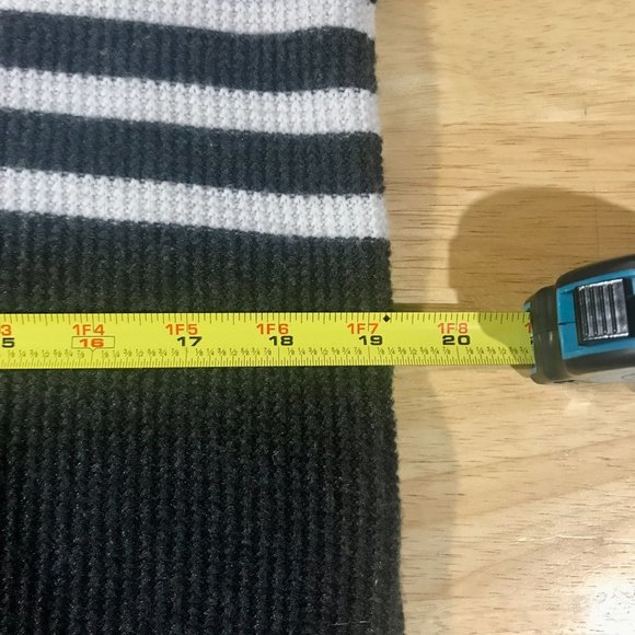 GAP Small Women's Dark Grey, White Striped Scoop Neck Tunic Sweater Wool Blend - Picture 12 of 16